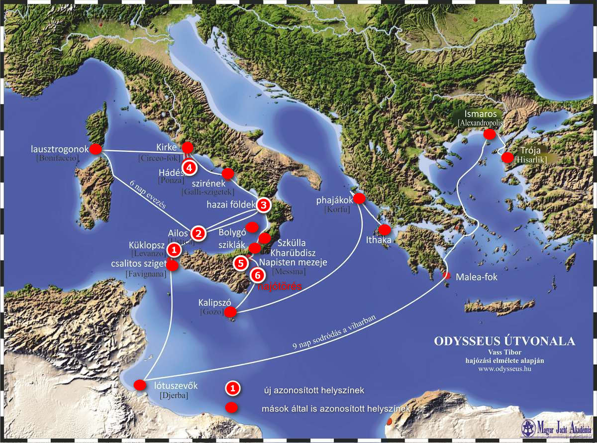 Odysseus útvonala